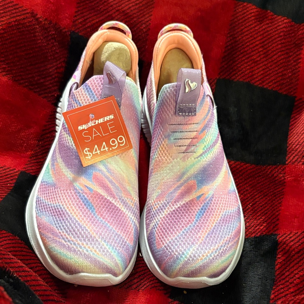 Skechers Pastel Rainbow Slip-On Shoes